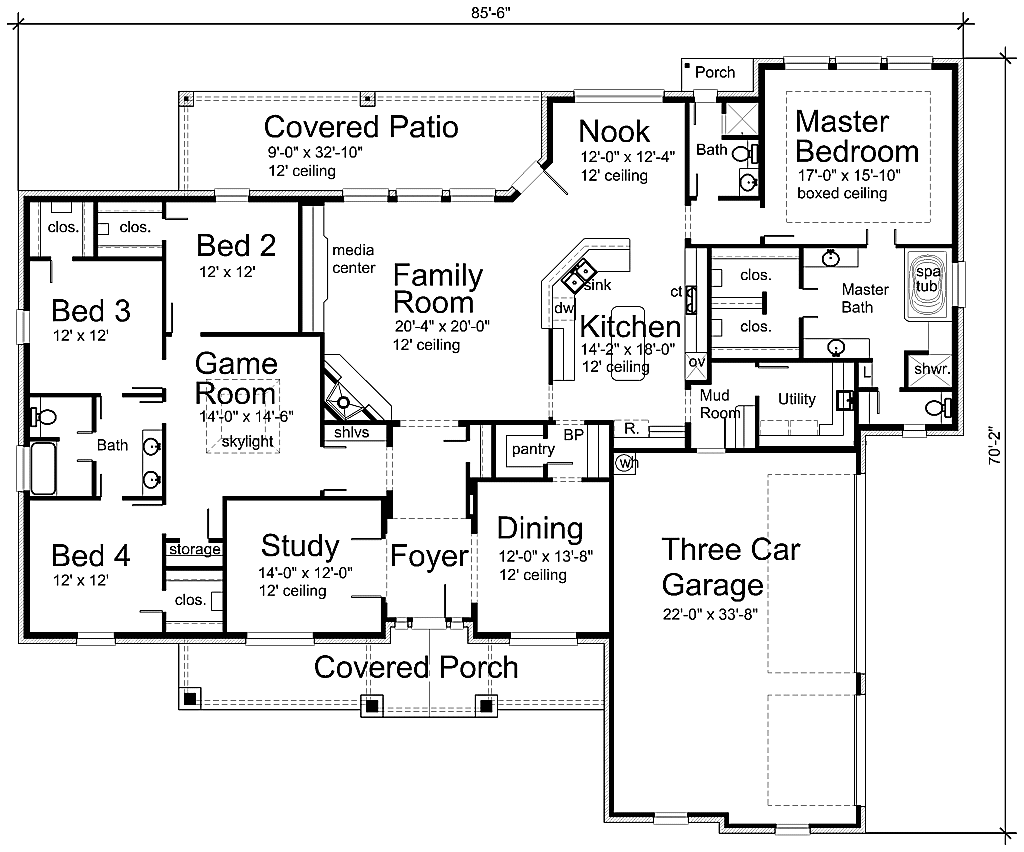 3 bedroom mansion plans