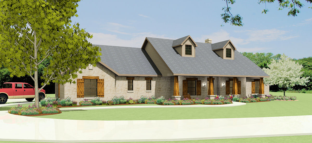 Texas Hill Country Ranch S2786L | Texas House Plans - Over ...