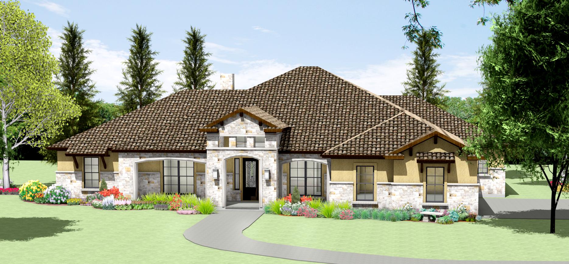S3450R Texas Tuscan Design | Texas House Plans - Over 700 Proven Home