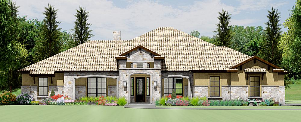 S3450R Texas Tuscan Design Texas House Plans Over 700