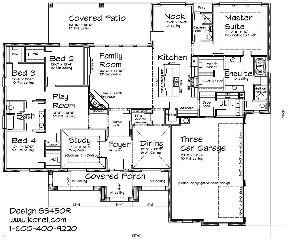 S3450r Texas Tuscan Design Texas House Plans Over 700 Proven